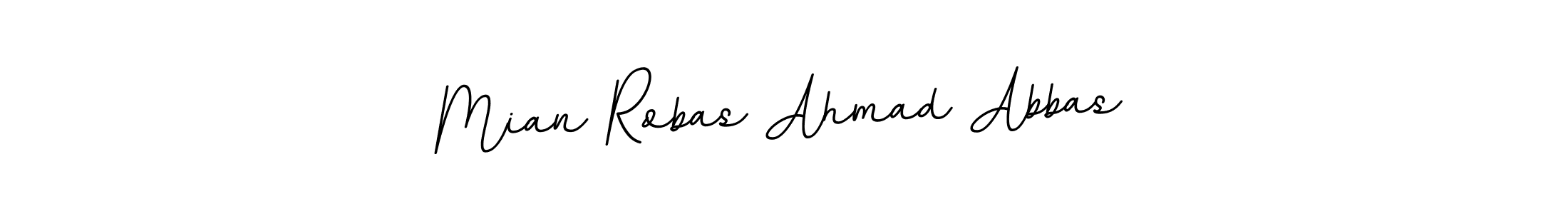 Mian Robas Ahmad Abbas stylish signature style. Best Handwritten Sign (BallpointsItalic-DORy9) for my name. Handwritten Signature Collection Ideas for my name Mian Robas Ahmad Abbas. Mian Robas Ahmad Abbas signature style 11 images and pictures png