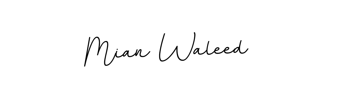 How to make Mian Waleed name signature. Use BallpointsItalic-DORy9 style for creating short signs online. This is the latest handwritten sign. Mian Waleed signature style 11 images and pictures png