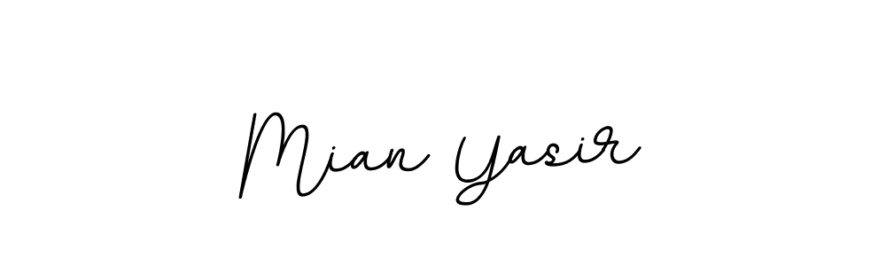 Use a signature maker to create a handwritten signature online. With this signature software, you can design (BallpointsItalic-DORy9) your own signature for name Mian Yasir. Mian Yasir signature style 11 images and pictures png