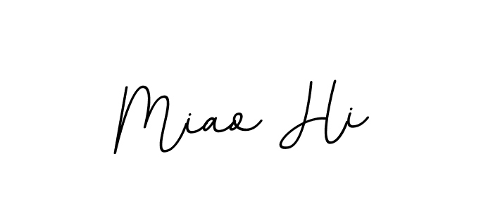 How to make Miao Hi name signature. Use BallpointsItalic-DORy9 style for creating short signs online. This is the latest handwritten sign. Miao Hi signature style 11 images and pictures png
