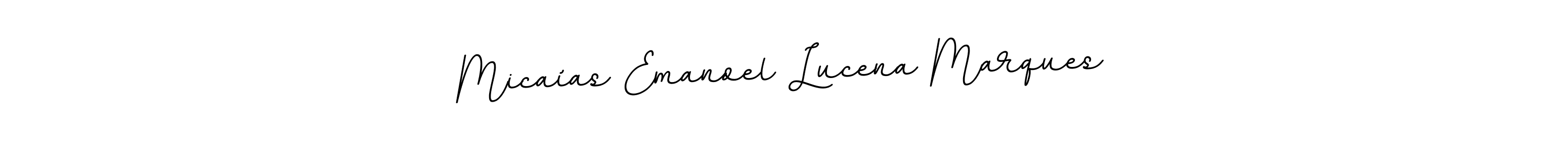 The best way (BallpointsItalic-DORy9) to make a short signature is to pick only two or three words in your name. The name Micaías Emanoel Lucena Marques include a total of six letters. For converting this name. Micaías Emanoel Lucena Marques signature style 11 images and pictures png