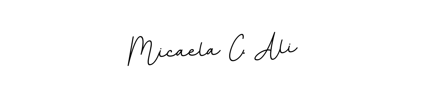 How to Draw Micaela C. Ali signature style? BallpointsItalic-DORy9 is a latest design signature styles for name Micaela C. Ali. Micaela C. Ali signature style 11 images and pictures png