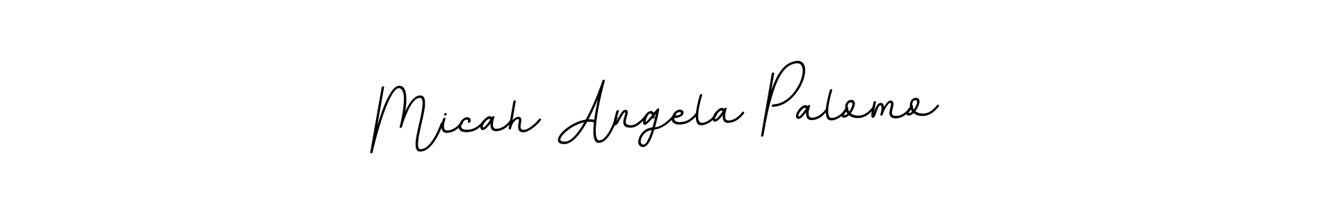 Create a beautiful signature design for name Micah Angela Palomo. With this signature (BallpointsItalic-DORy9) fonts, you can make a handwritten signature for free. Micah Angela Palomo signature style 11 images and pictures png