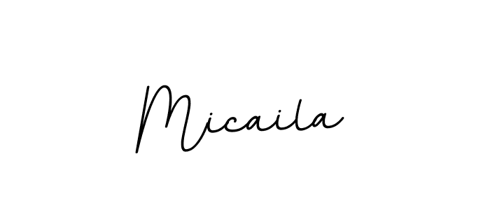 Use a signature maker to create a handwritten signature online. With this signature software, you can design (BallpointsItalic-DORy9) your own signature for name Micaila. Micaila signature style 11 images and pictures png