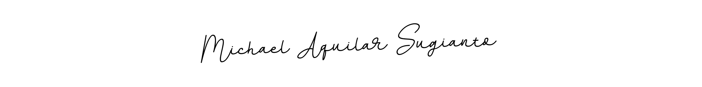 Make a beautiful signature design for name Michael Aquilar Sugianto. With this signature (BallpointsItalic-DORy9) style, you can create a handwritten signature for free. Michael Aquilar Sugianto signature style 11 images and pictures png