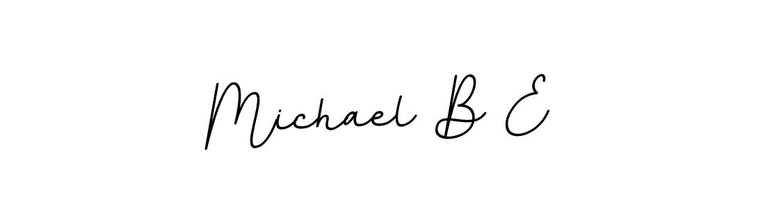 Use a signature maker to create a handwritten signature online. With this signature software, you can design (BallpointsItalic-DORy9) your own signature for name Michael B E. Michael B E signature style 11 images and pictures png