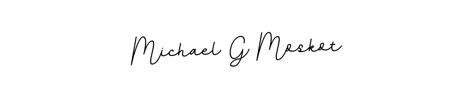 Michael G Moskot stylish signature style. Best Handwritten Sign (BallpointsItalic-DORy9) for my name. Handwritten Signature Collection Ideas for my name Michael G Moskot. Michael G Moskot signature style 11 images and pictures png