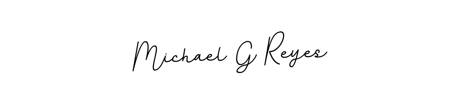 You should practise on your own different ways (BallpointsItalic-DORy9) to write your name (Michael G Reyes) in signature. don't let someone else do it for you. Michael G Reyes signature style 11 images and pictures png