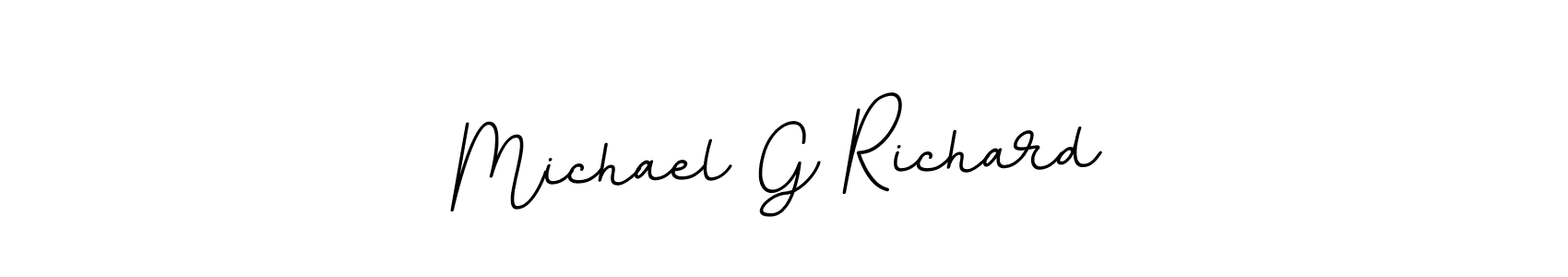 Create a beautiful signature design for name Michael G Richard. With this signature (BallpointsItalic-DORy9) fonts, you can make a handwritten signature for free. Michael G Richard signature style 11 images and pictures png
