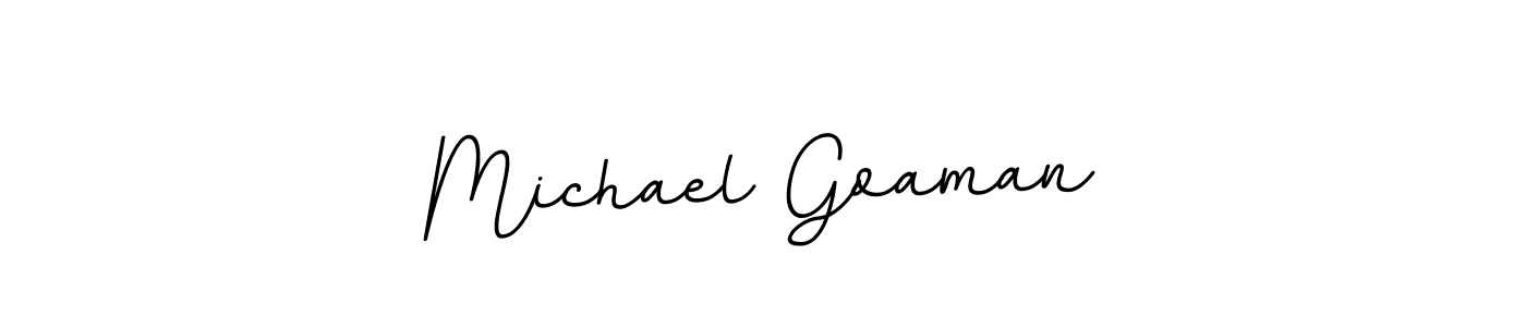 The best way (BallpointsItalic-DORy9) to make a short signature is to pick only two or three words in your name. The name Michael Goaman include a total of six letters. For converting this name. Michael Goaman signature style 11 images and pictures png
