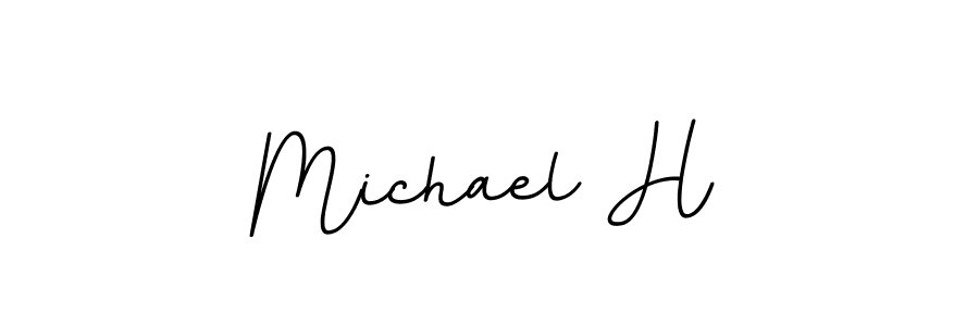 You should practise on your own different ways (BallpointsItalic-DORy9) to write your name (Michael H) in signature. don't let someone else do it for you. Michael H signature style 11 images and pictures png