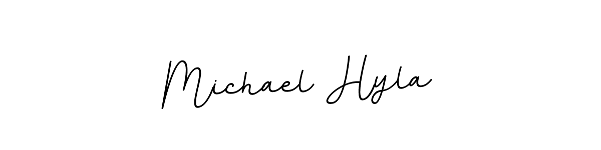 The best way (BallpointsItalic-DORy9) to make a short signature is to pick only two or three words in your name. The name Michael Hyla include a total of six letters. For converting this name. Michael Hyla signature style 11 images and pictures png