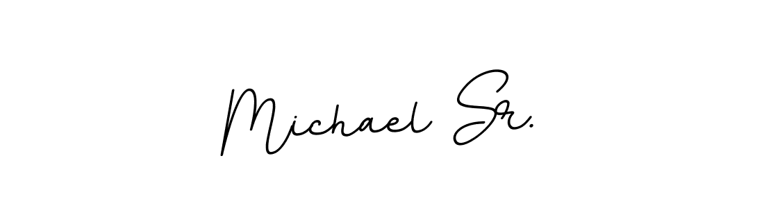 How to make Michael Sr. name signature. Use BallpointsItalic-DORy9 style for creating short signs online. This is the latest handwritten sign. Michael Sr. signature style 11 images and pictures png