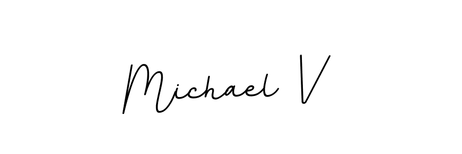 It looks lik you need a new signature style for name Michael V. Design unique handwritten (BallpointsItalic-DORy9) signature with our free signature maker in just a few clicks. Michael V signature style 11 images and pictures png