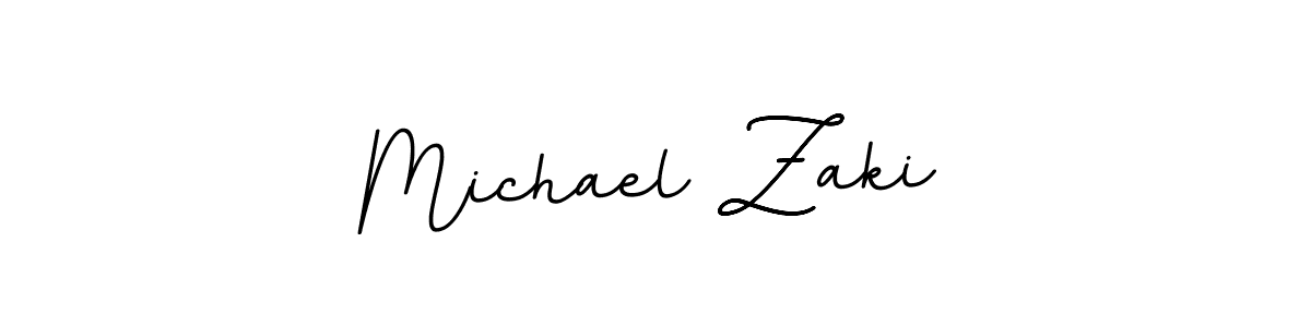 The best way (BallpointsItalic-DORy9) to make a short signature is to pick only two or three words in your name. The name Michael Zaki include a total of six letters. For converting this name. Michael Zaki signature style 11 images and pictures png