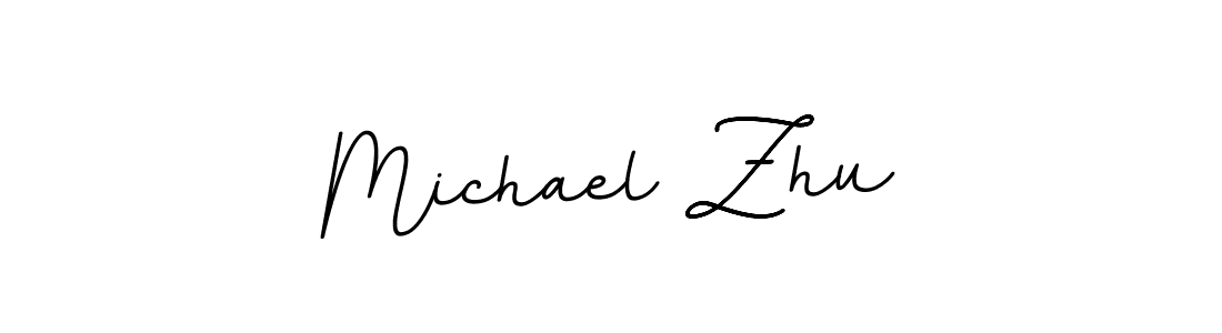 How to make Michael Zhu name signature. Use BallpointsItalic-DORy9 style for creating short signs online. This is the latest handwritten sign. Michael Zhu signature style 11 images and pictures png
