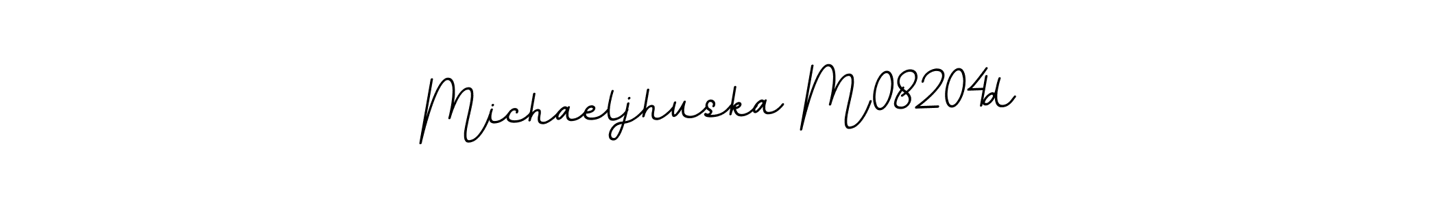 How to make Michaeljhuska M08204d name signature. Use BallpointsItalic-DORy9 style for creating short signs online. This is the latest handwritten sign. Michaeljhuska M08204d signature style 11 images and pictures png