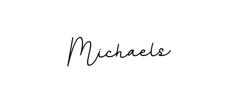 Use a signature maker to create a handwritten signature online. With this signature software, you can design (BallpointsItalic-DORy9) your own signature for name Michaels. Michaels signature style 11 images and pictures png