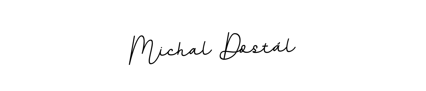 How to make Michal Dostál name signature. Use BallpointsItalic-DORy9 style for creating short signs online. This is the latest handwritten sign. Michal Dostál signature style 11 images and pictures png