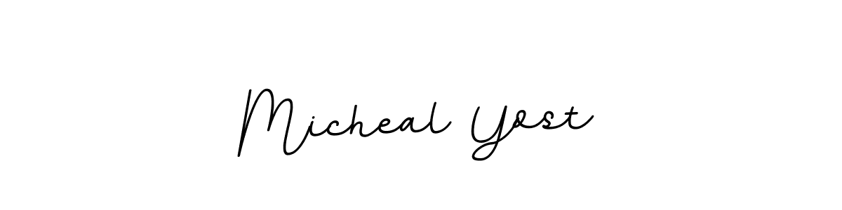 Make a beautiful signature design for name Micheal Yost. Use this online signature maker to create a handwritten signature for free. Micheal Yost signature style 11 images and pictures png