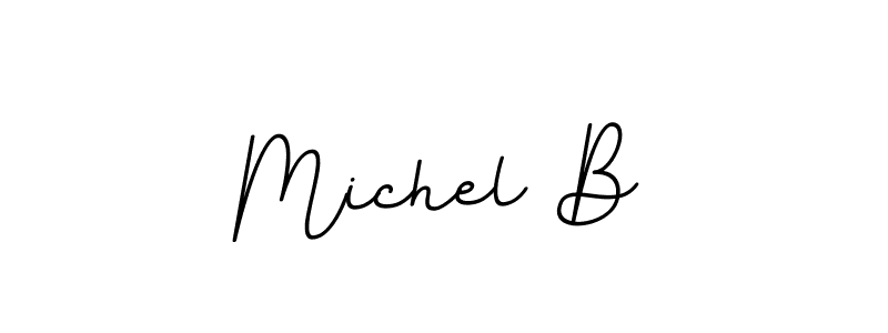 The best way (BallpointsItalic-DORy9) to make a short signature is to pick only two or three words in your name. The name Michel B include a total of six letters. For converting this name. Michel B signature style 11 images and pictures png