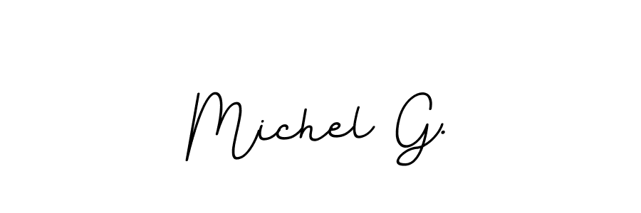 Also You can easily find your signature by using the search form. We will create Michel G. name handwritten signature images for you free of cost using BallpointsItalic-DORy9 sign style. Michel G. signature style 11 images and pictures png