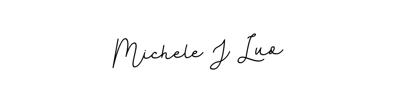 Design your own signature with our free online signature maker. With this signature software, you can create a handwritten (BallpointsItalic-DORy9) signature for name Michele J Luo. Michele J Luo signature style 11 images and pictures png