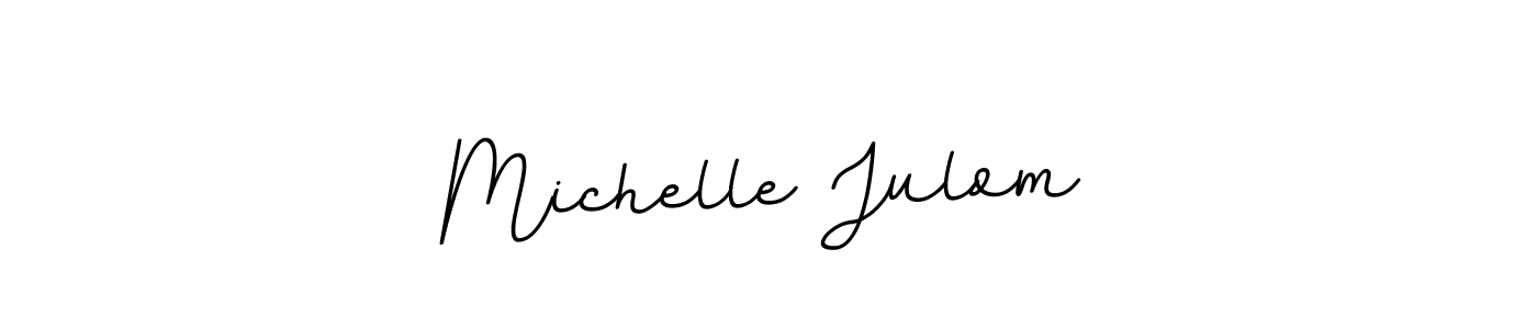 Create a beautiful signature design for name Michelle Julom. With this signature (BallpointsItalic-DORy9) fonts, you can make a handwritten signature for free. Michelle Julom signature style 11 images and pictures png