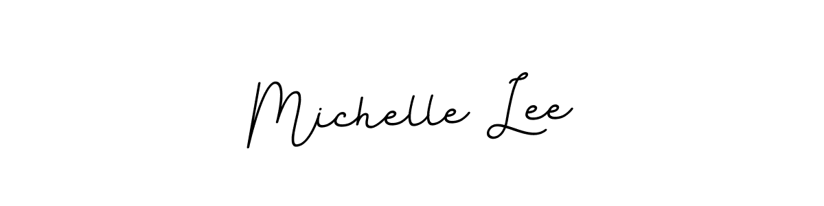 How to make Michelle Lee name signature. Use BallpointsItalic-DORy9 style for creating short signs online. This is the latest handwritten sign. Michelle Lee signature style 11 images and pictures png