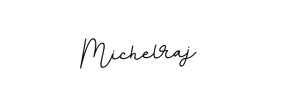 The best way (BallpointsItalic-DORy9) to make a short signature is to pick only two or three words in your name. The name Michelraj include a total of six letters. For converting this name. Michelraj signature style 11 images and pictures png