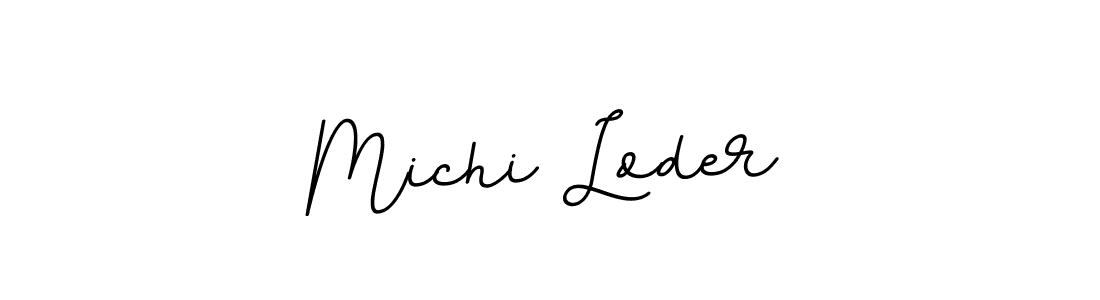 Make a beautiful signature design for name Michi Loder. With this signature (BallpointsItalic-DORy9) style, you can create a handwritten signature for free. Michi Loder signature style 11 images and pictures png