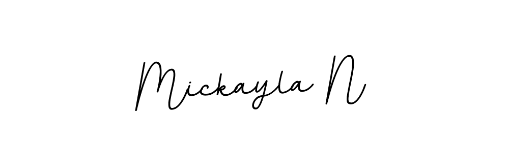 Design your own signature with our free online signature maker. With this signature software, you can create a handwritten (BallpointsItalic-DORy9) signature for name Mickayla N. Mickayla N signature style 11 images and pictures png