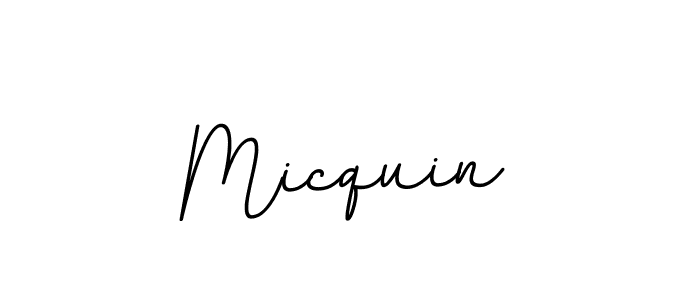 Make a beautiful signature design for name Micquin. With this signature (BallpointsItalic-DORy9) style, you can create a handwritten signature for free. Micquin signature style 11 images and pictures png