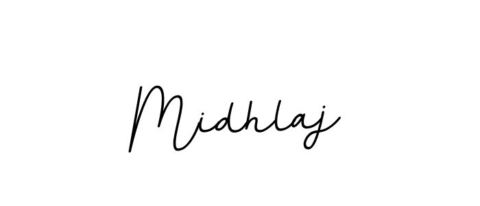 Create a beautiful signature design for name Midhlaj. With this signature (BallpointsItalic-DORy9) fonts, you can make a handwritten signature for free. Midhlaj signature style 11 images and pictures png