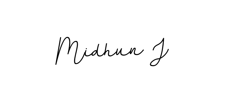 You should practise on your own different ways (BallpointsItalic-DORy9) to write your name (Midhun J) in signature. don't let someone else do it for you. Midhun J signature style 11 images and pictures png