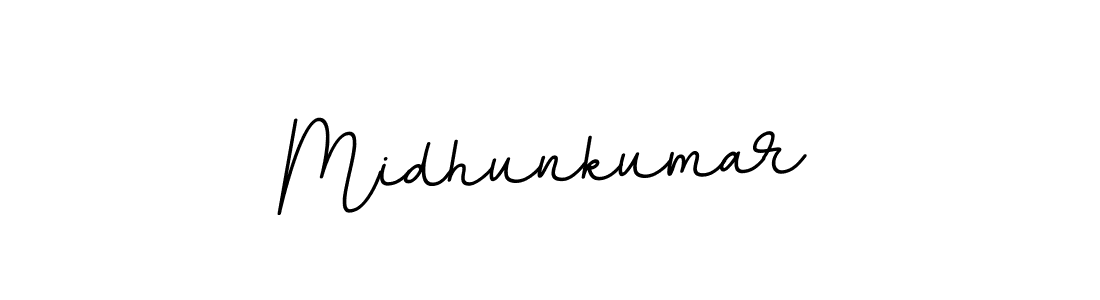 Create a beautiful signature design for name Midhunkumar. With this signature (BallpointsItalic-DORy9) fonts, you can make a handwritten signature for free. Midhunkumar signature style 11 images and pictures png