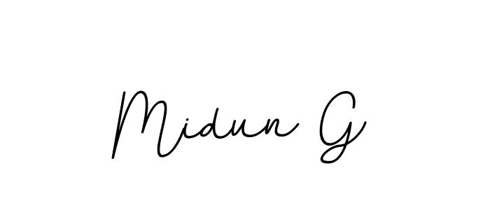 Also we have Midun G name is the best signature style. Create professional handwritten signature collection using BallpointsItalic-DORy9 autograph style. Midun G signature style 11 images and pictures png