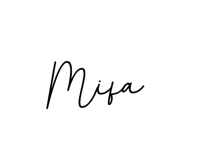 Use a signature maker to create a handwritten signature online. With this signature software, you can design (BallpointsItalic-DORy9) your own signature for name Mifa. Mifa signature style 11 images and pictures png