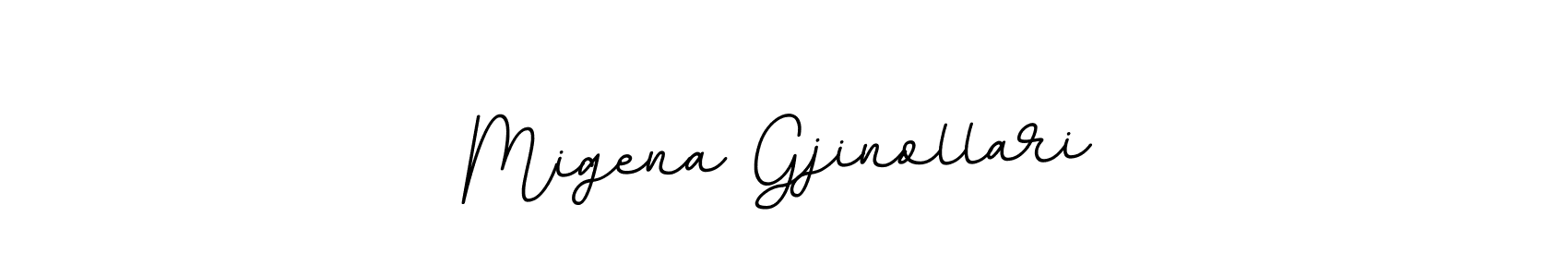 You should practise on your own different ways (BallpointsItalic-DORy9) to write your name (Migena Gjinollari) in signature. don't let someone else do it for you. Migena Gjinollari signature style 11 images and pictures png