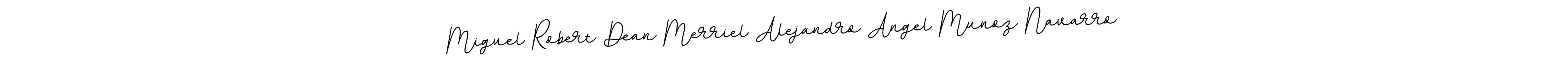 Make a short Miguel Robert Dean Merriel Alejandro Angel Munoz Navarro signature style. Manage your documents anywhere anytime using BallpointsItalic-DORy9. Create and add eSignatures, submit forms, share and send files easily. Miguel Robert Dean Merriel Alejandro Angel Munoz Navarro signature style 11 images and pictures png