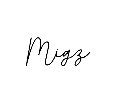 Make a beautiful signature design for name Migz. With this signature (BallpointsItalic-DORy9) style, you can create a handwritten signature for free. Migz signature style 11 images and pictures png