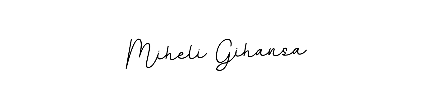 Miheli Gihansa stylish signature style. Best Handwritten Sign (BallpointsItalic-DORy9) for my name. Handwritten Signature Collection Ideas for my name Miheli Gihansa. Miheli Gihansa signature style 11 images and pictures png
