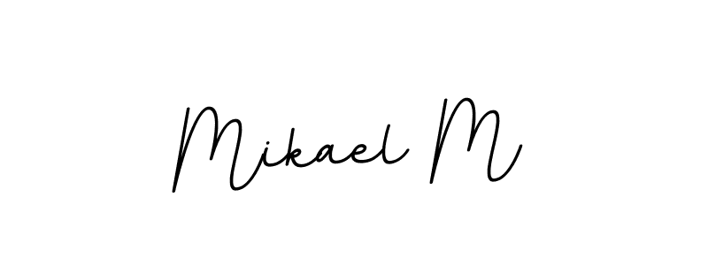 This is the best signature style for the Mikael M name. Also you like these signature font (BallpointsItalic-DORy9). Mix name signature. Mikael M signature style 11 images and pictures png