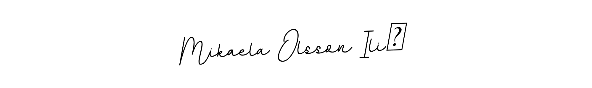 It looks lik you need a new signature style for name Mikaela Olsson Ilić. Design unique handwritten (BallpointsItalic-DORy9) signature with our free signature maker in just a few clicks. Mikaela Olsson Ilić signature style 11 images and pictures png