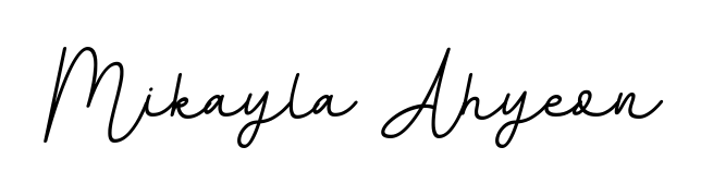 Quickly download Mikayla Ahyeon name signature in high-resolution PNG using BallpointsItalic-DORy9 style. Ready to insert into PDFs and online applications. Mikayla Ahyeon signature style 11 images and pictures png