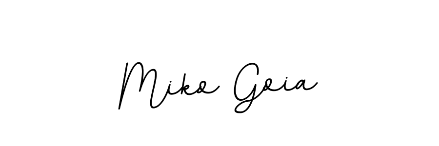 Make a beautiful signature design for name Miko Goia. With this signature (BallpointsItalic-DORy9) style, you can create a handwritten signature for free. Miko Goia signature style 11 images and pictures png