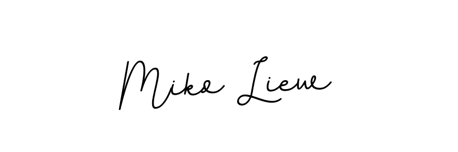 Design your own signature with our free online signature maker. With this signature software, you can create a handwritten (BallpointsItalic-DORy9) signature for name Miko Liew. Miko Liew signature style 11 images and pictures png