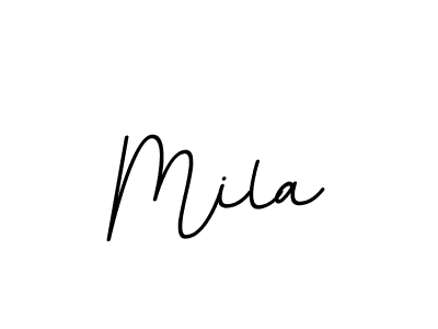 Design your own signature with our free online signature maker. With this signature software, you can create a handwritten (BallpointsItalic-DORy9) signature for name Mila. Mila signature style 11 images and pictures png