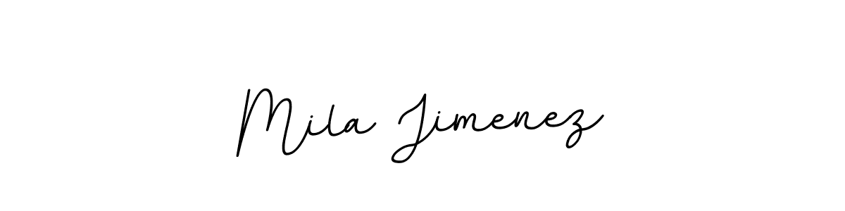 Use a signature maker to create a handwritten signature online. With this signature software, you can design (BallpointsItalic-DORy9) your own signature for name Mila Jimenez. Mila Jimenez signature style 11 images and pictures png