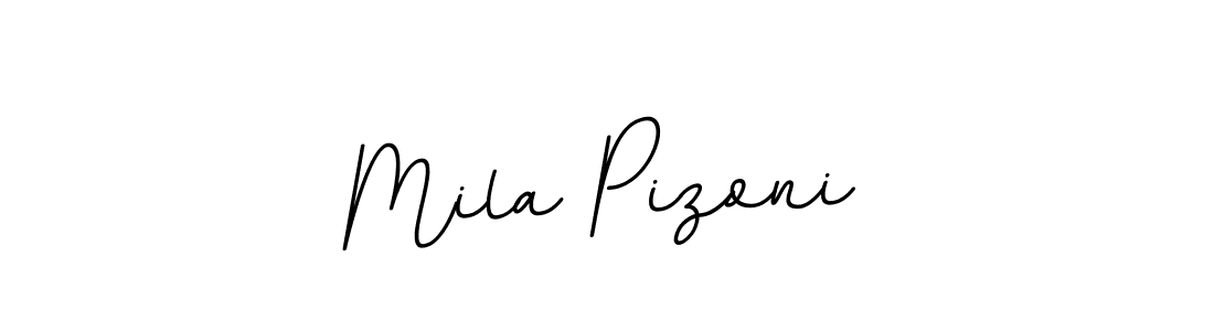 Design your own signature with our free online signature maker. With this signature software, you can create a handwritten (BallpointsItalic-DORy9) signature for name Mila Pizoni. Mila Pizoni signature style 11 images and pictures png